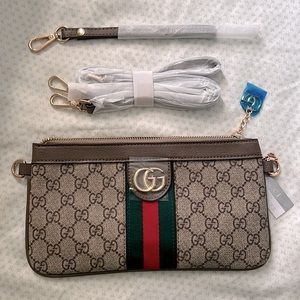 GG Inspired Dual Purpose Crossbody/Wristlet
